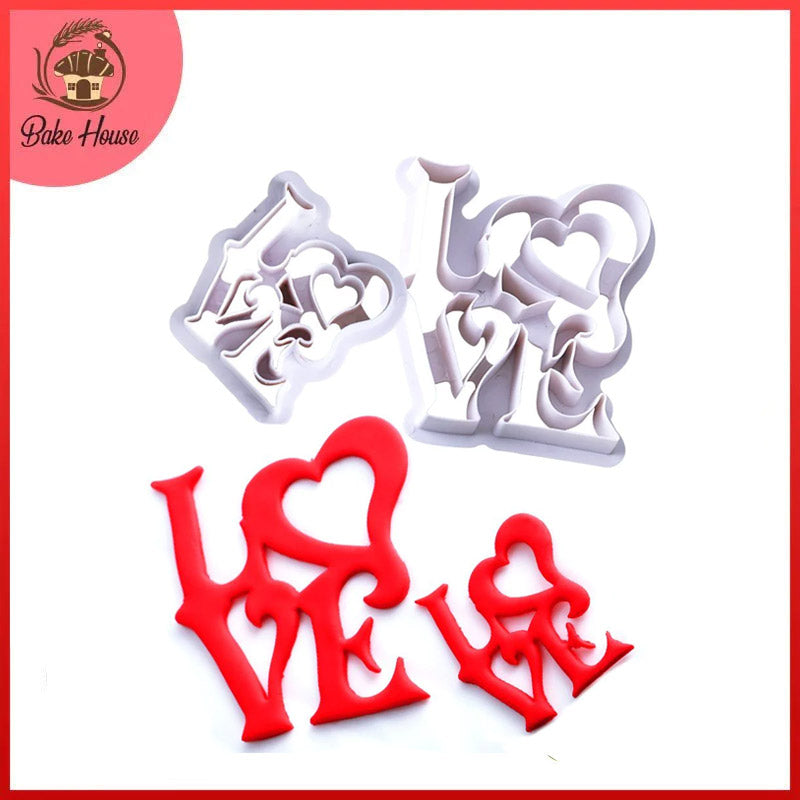 I Love Fondant Cutter Plastic 2Pcs Set