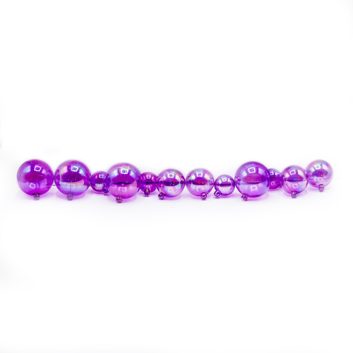 Decorating Purple Ball 12 Pcs Set Plastic