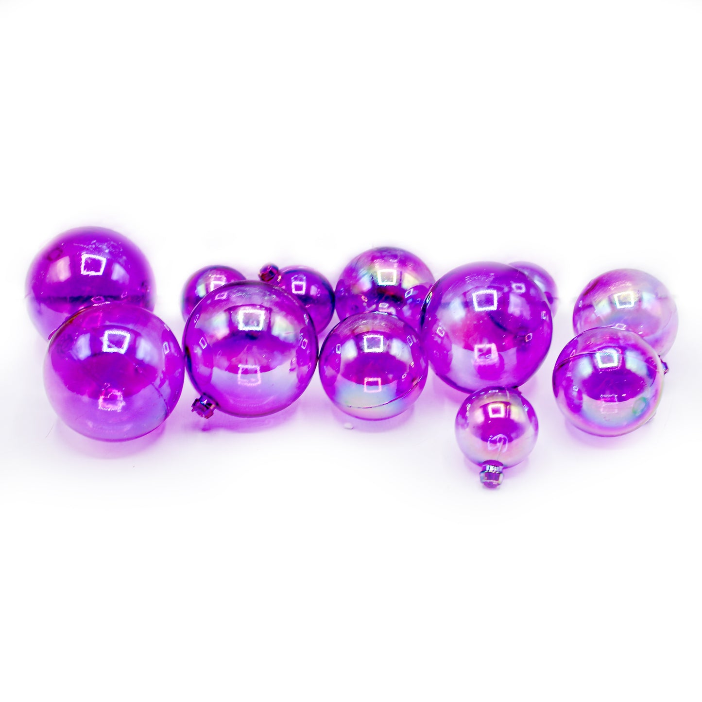 Decorating Purple Ball 12 Pcs Set Plastic