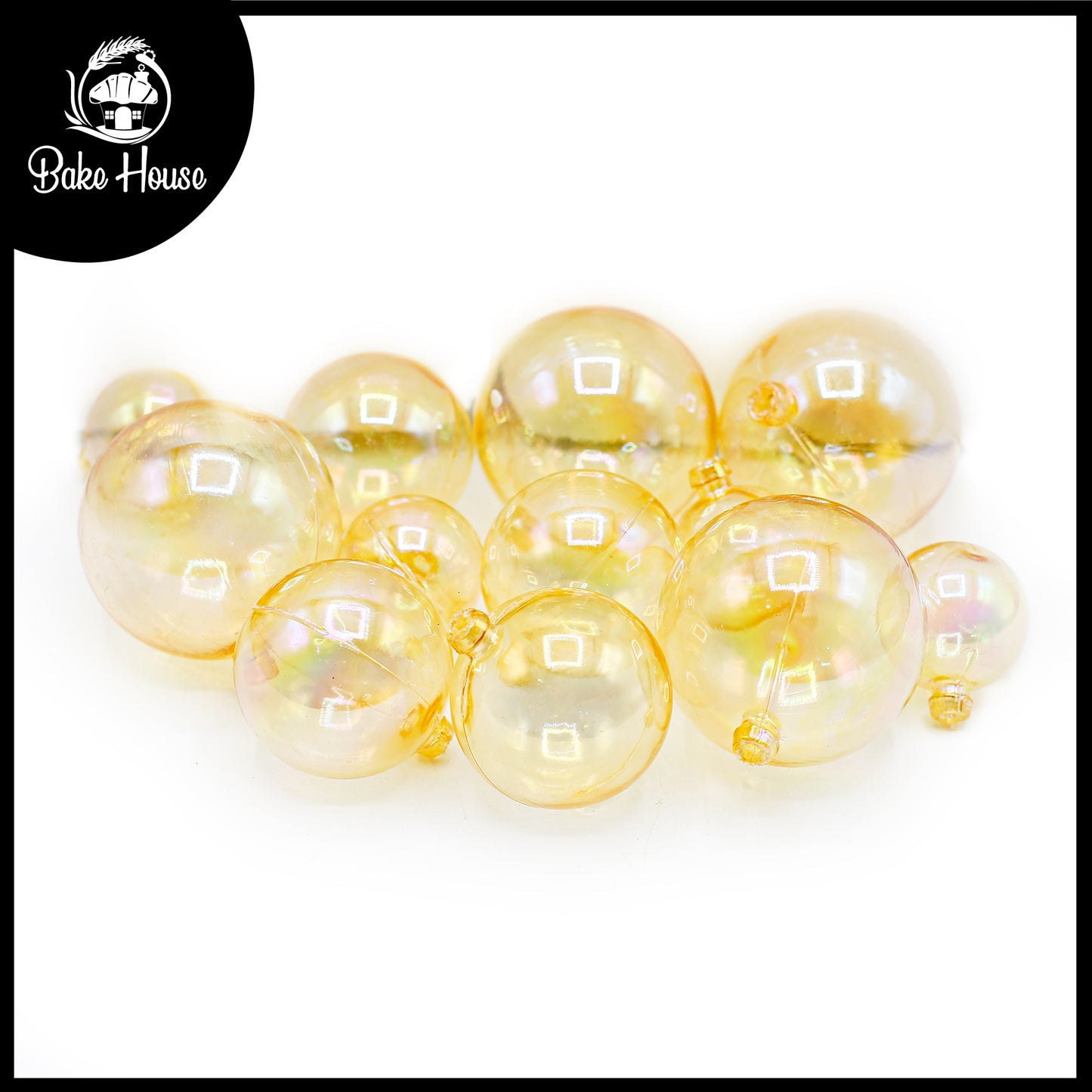 Decorating Yellow Ball 12Pcs Set Plastic