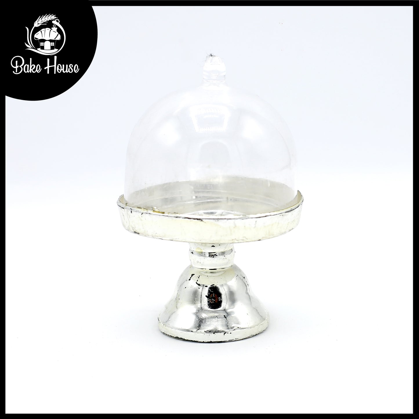 Cupcake Plastic Stand Silver With Cap