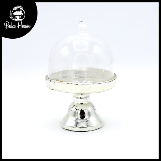 Cupcake Plastic Stand Silver With Cap