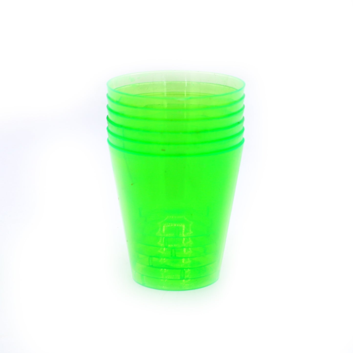 Green Round Short Glass 6 Pcs Set