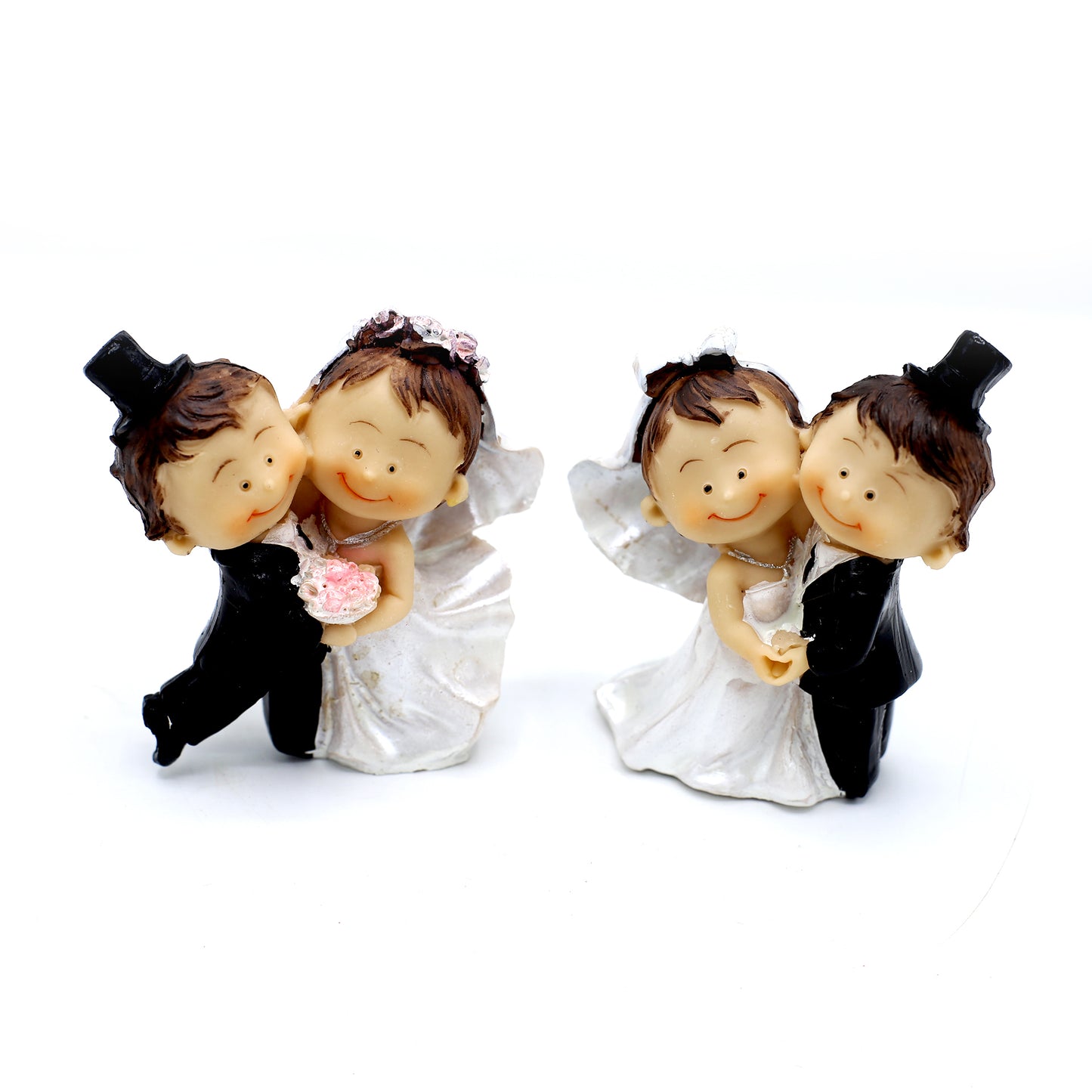 Newly Married Bride And Groom Cake Topper (Design 2)