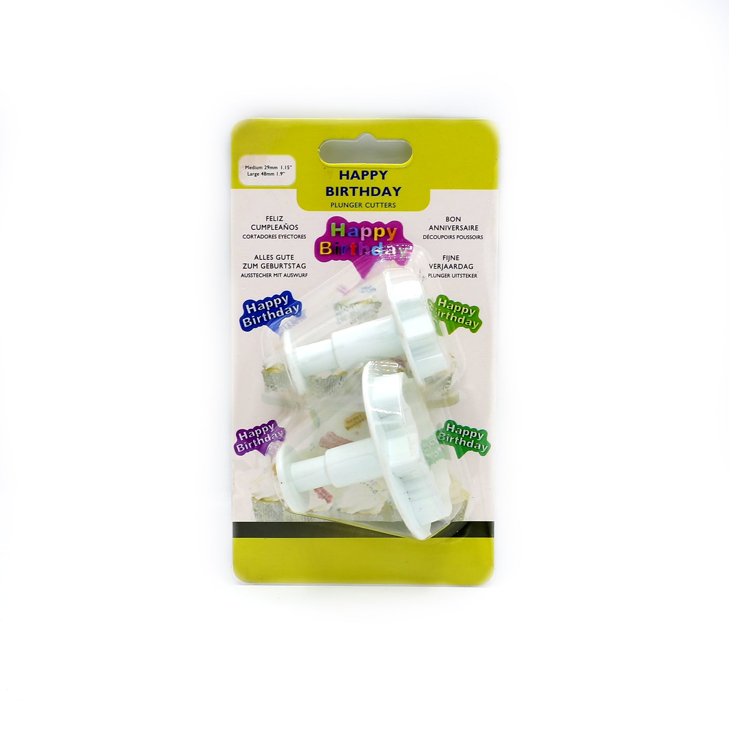 Happy Birthday Plunger Cutter 2Pcs Set
