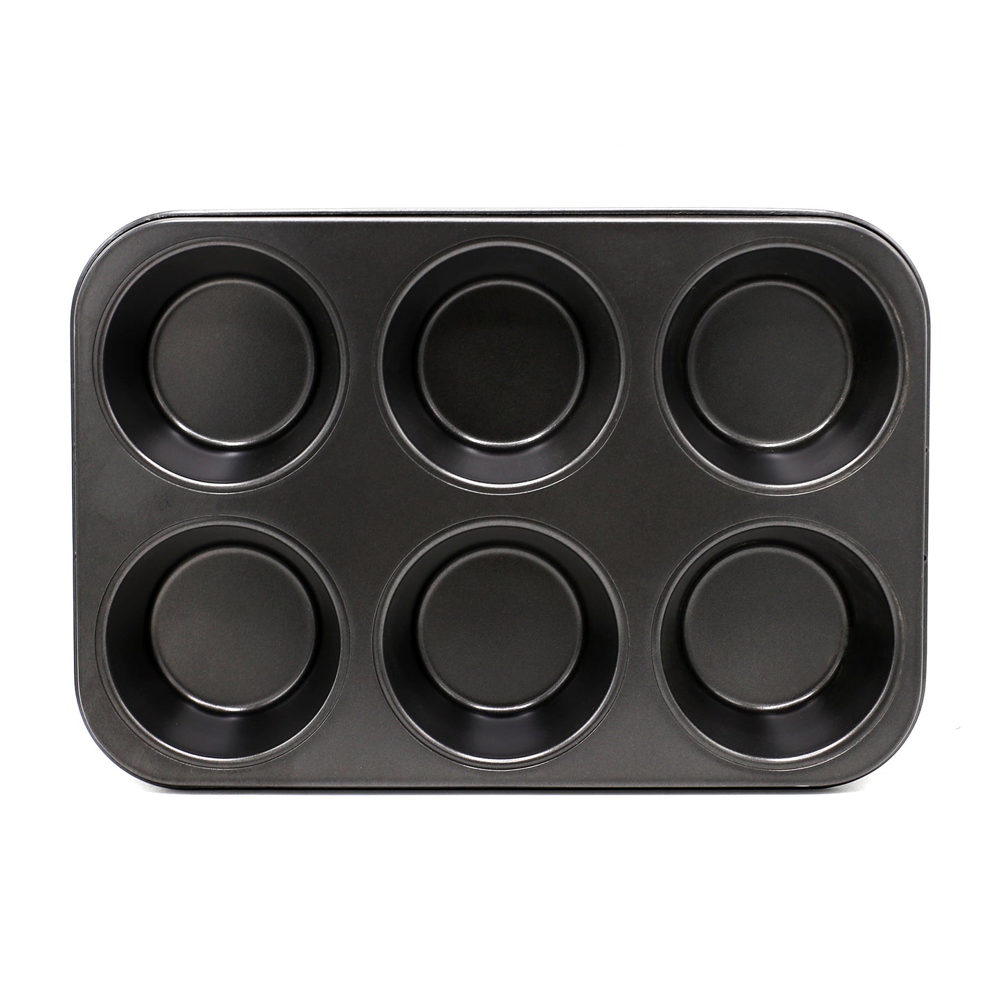 Round Cupcake Baking Tray Non Stick 6 Cavity