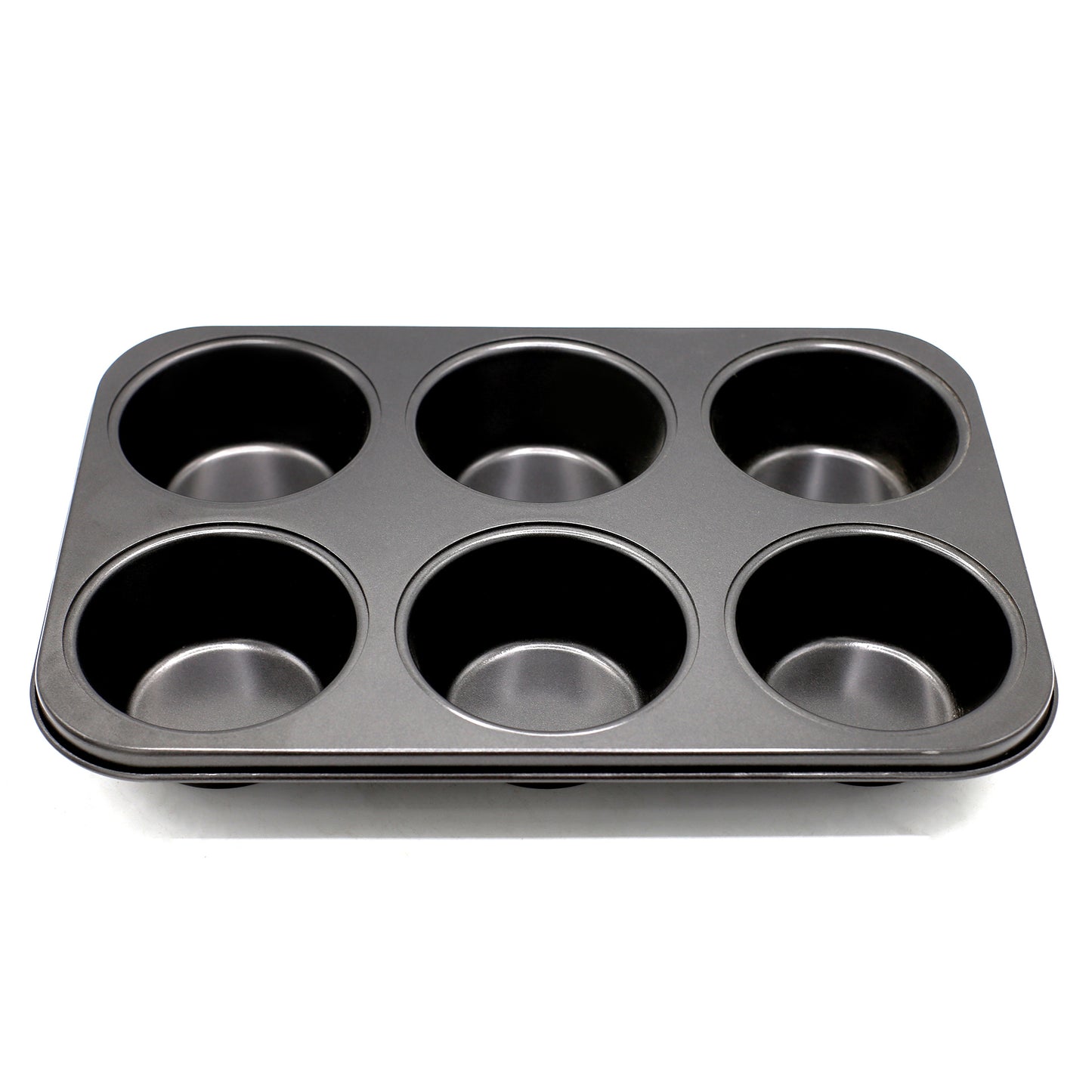 Round Cupcake Baking Tray Non Stick 6 Cavity