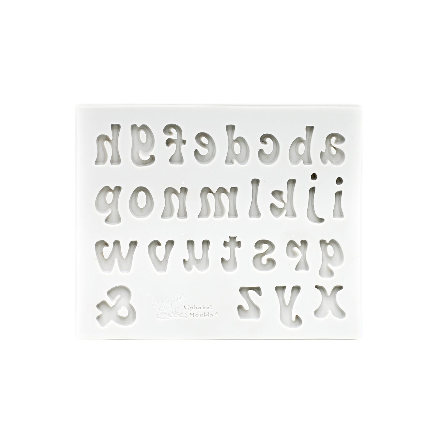 Lowercase Stylish Alphabet Silicone Fondant Mold 27 Cavity