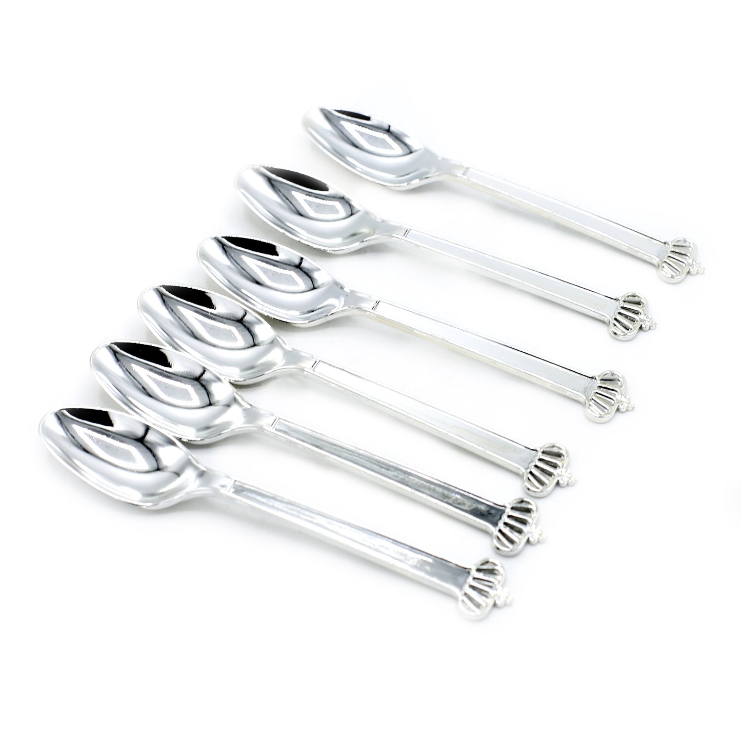 Dispossible Crown Silver Spoon 6Pcs Set