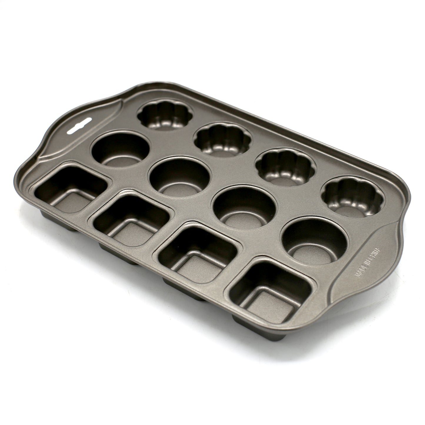Different Shapes Mini Cheese Cake Pan 12 Cavity Non Stick