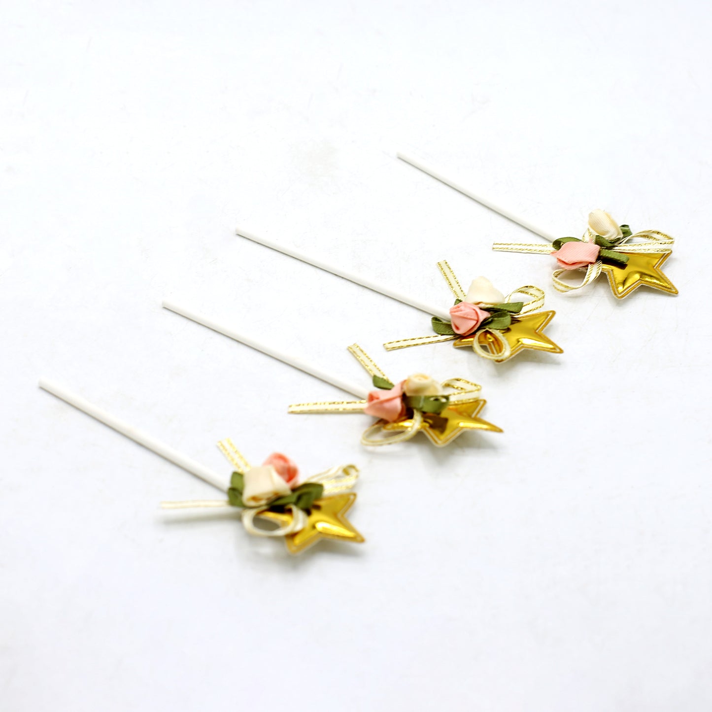 Star Cake Toppers Golden 4Pcs Set