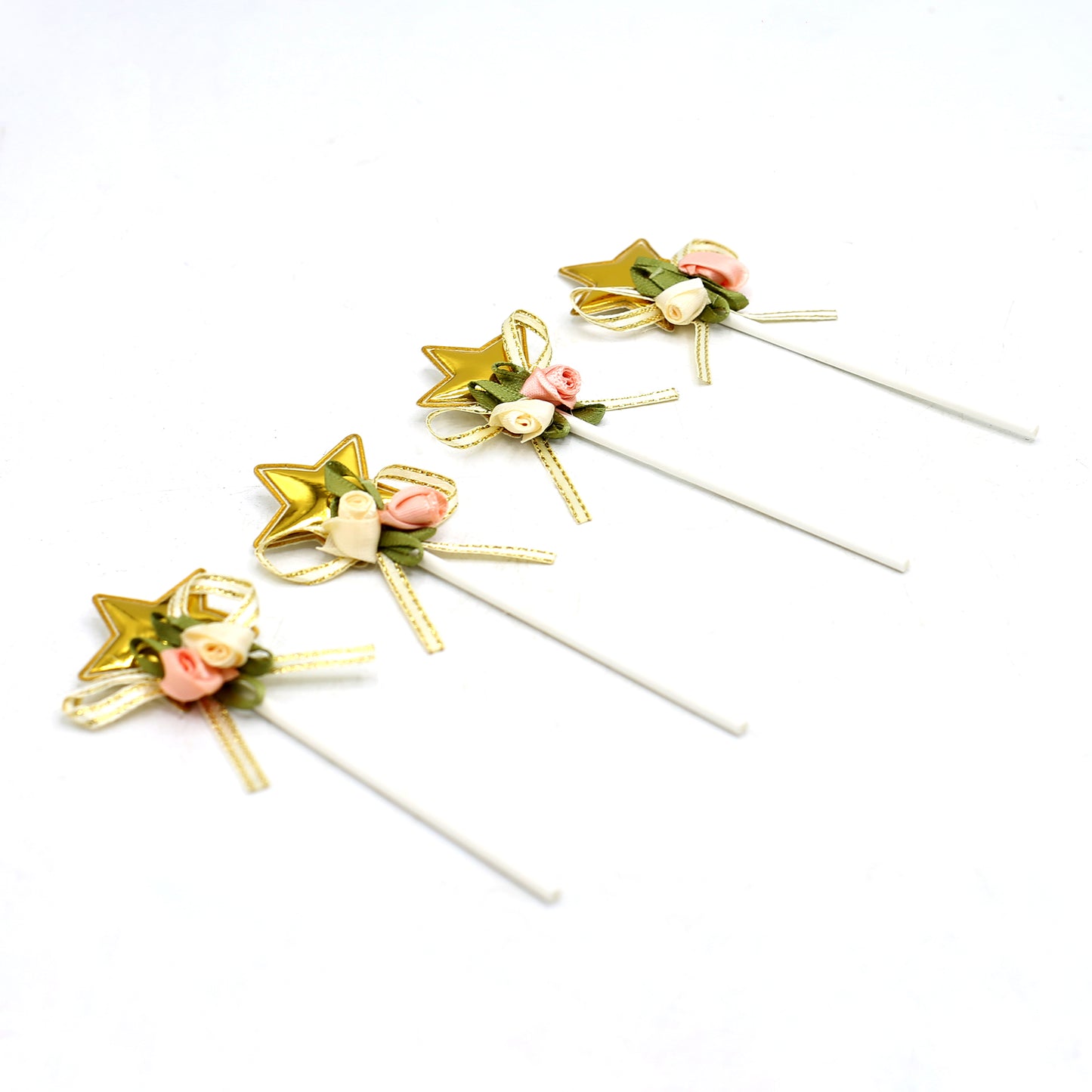 Star Cake Toppers Golden 4Pcs Set