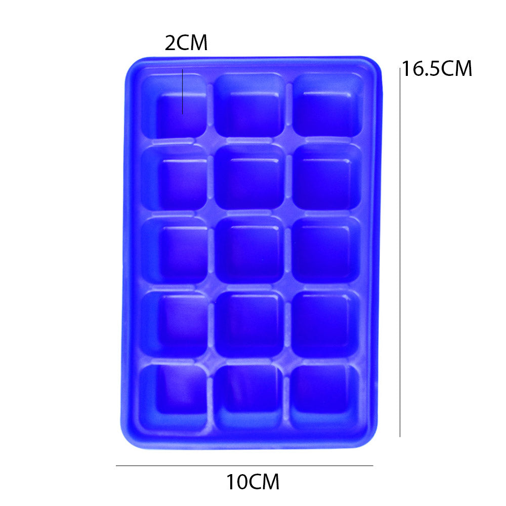 Ice Cube Silicone Mold 15 Cavity With Cover