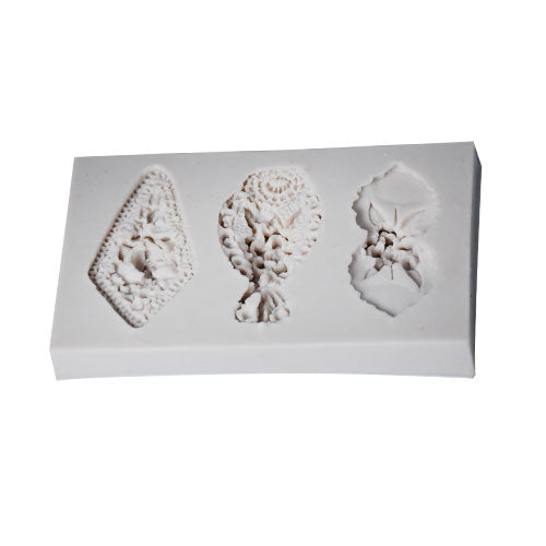Jewelry Silicone Fondant Mold 3 Cavity