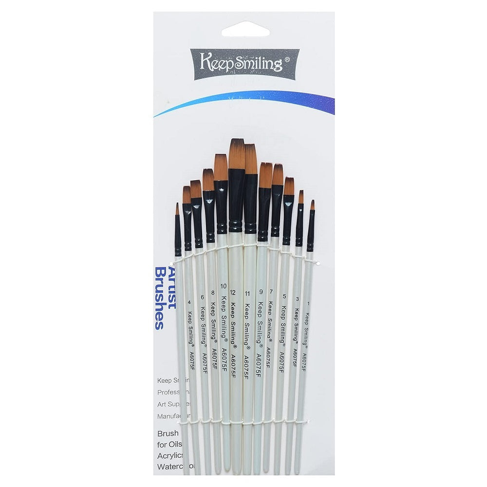 Keep Smiling Artistic Brushes 12Pcs Set