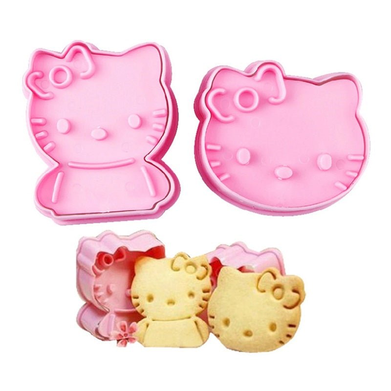 Kitty Fondant & Cookie Cutter 2Pcs Set Plastic