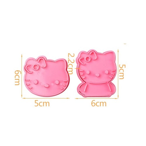 Kitty Fondant & Cookie Cutter 2Pcs Set Plastic