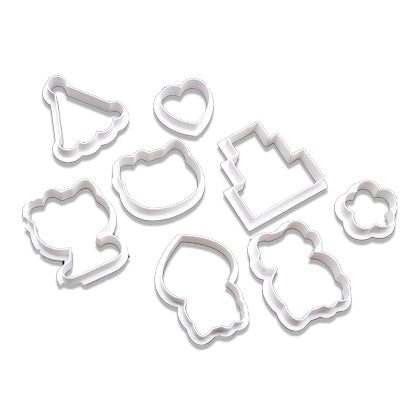 Kitty Multi Cutter 8Pcs Set Plastic Best For Fondant And Cookies