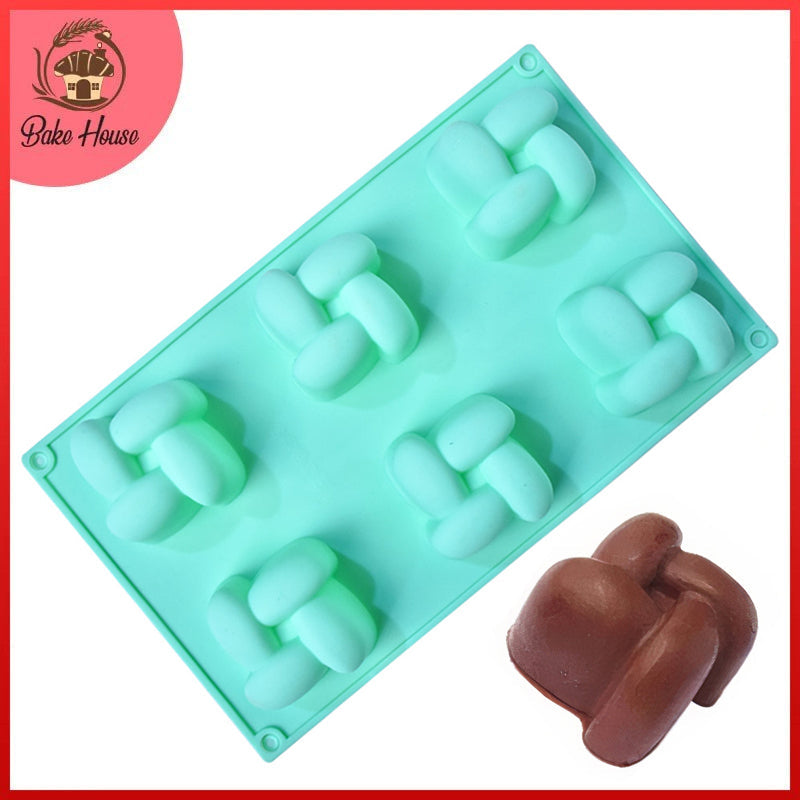Knot Cake Silicone Dessert Mold 6 Cavity