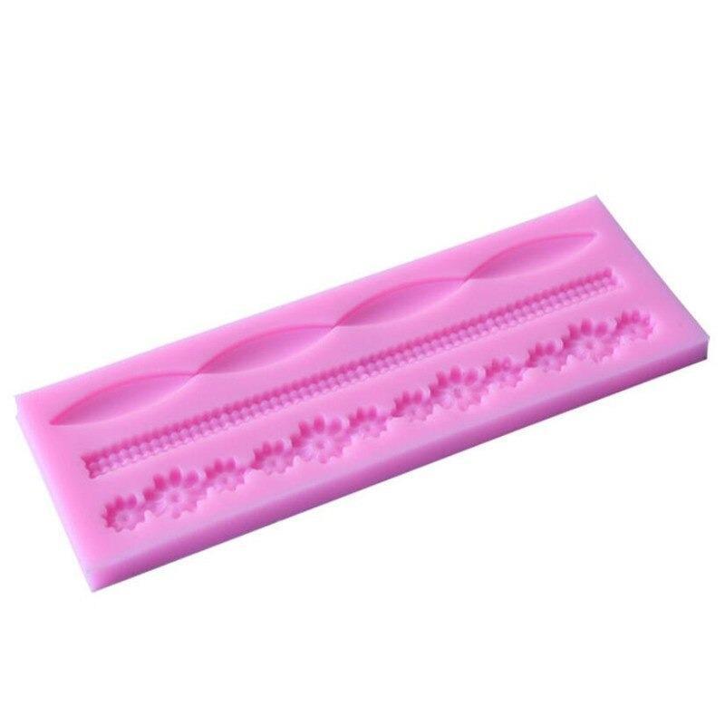 Lace Cake Border Silicone Fondant Mold 3 Cavity