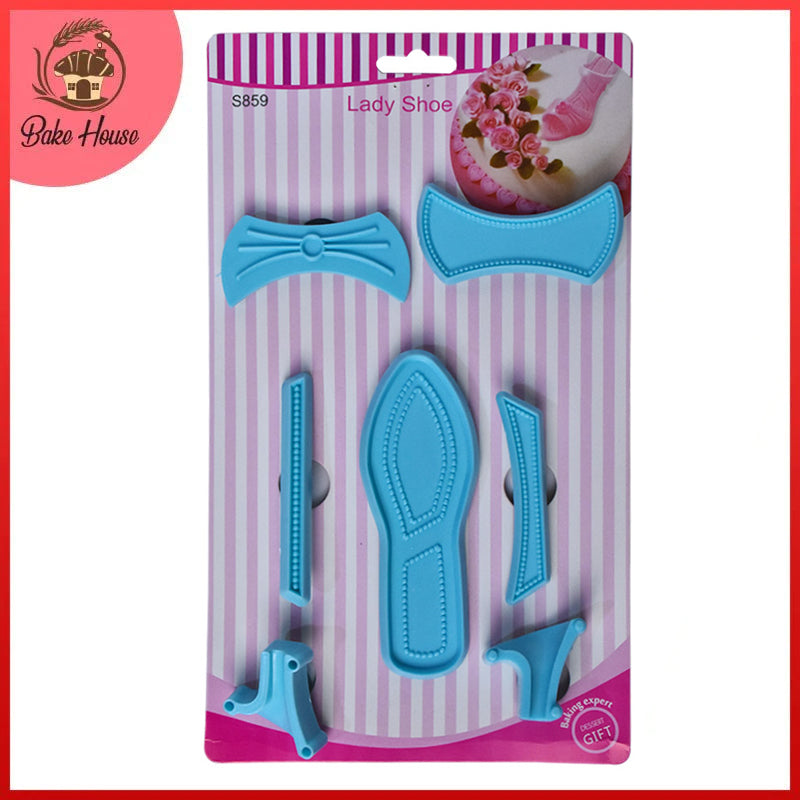 Lady Shoe Fondant Cutter Set Plastic Big