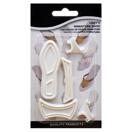Lady's Miniature Shoe Fondant Cake Cutter 5Pcs Set Plastic