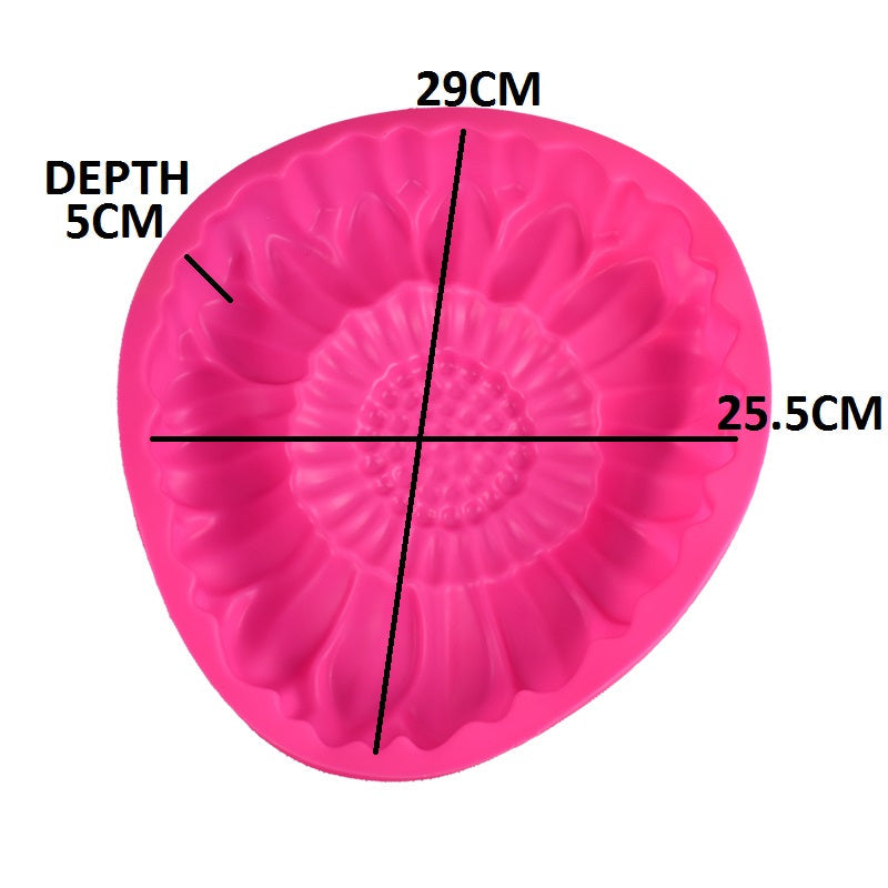 Large Flower Shape Silicone Cake Baking Mold (Design 2)