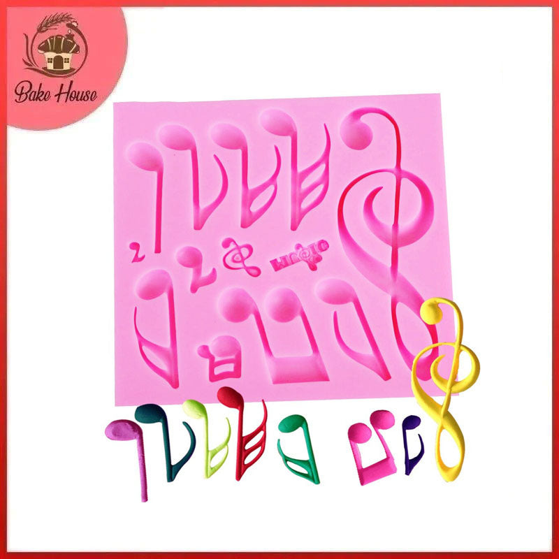 Large Musical Notes Silicone Fondant Cake Mold