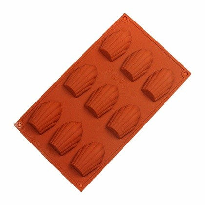 Large Shell Silicone Baking Mold 9 Cavity
