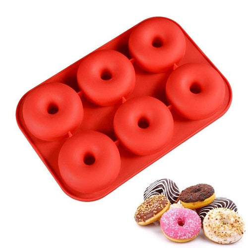 Large Size Donut Mold Silicone 6 Cavity High Quality