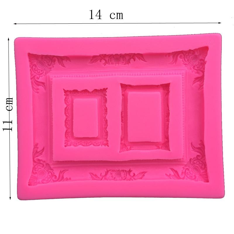 Large Size Frame Silicone Fondant Mold 3 Designs