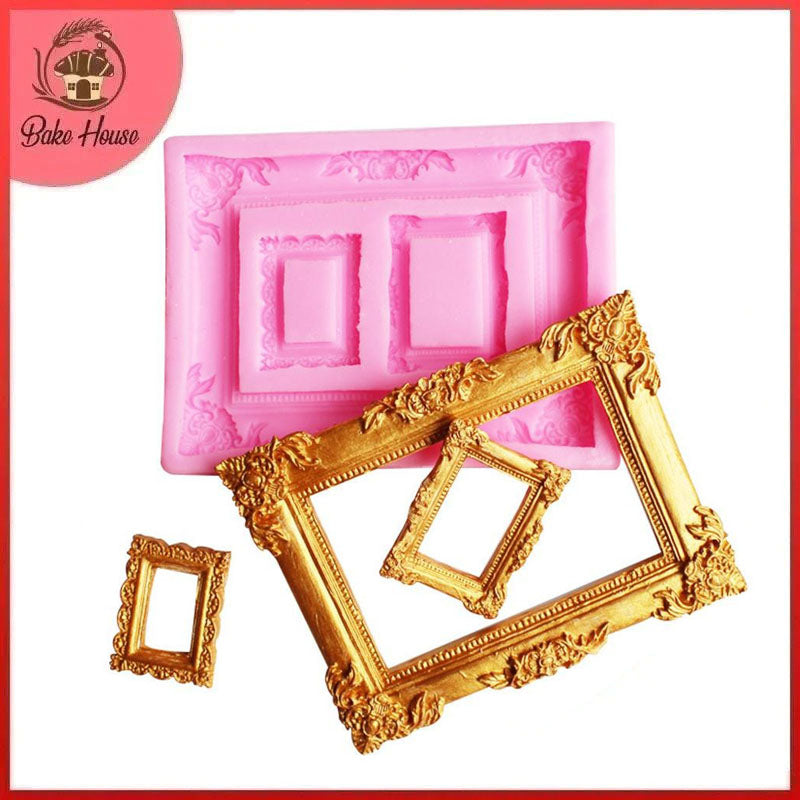 Large Size Frame Silicone Fondant Mold 3 Designs