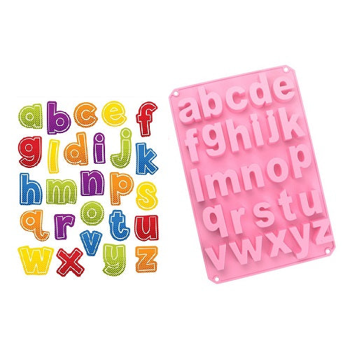 Large Size Lowercase Alphabet Silicone Chocolate Mold