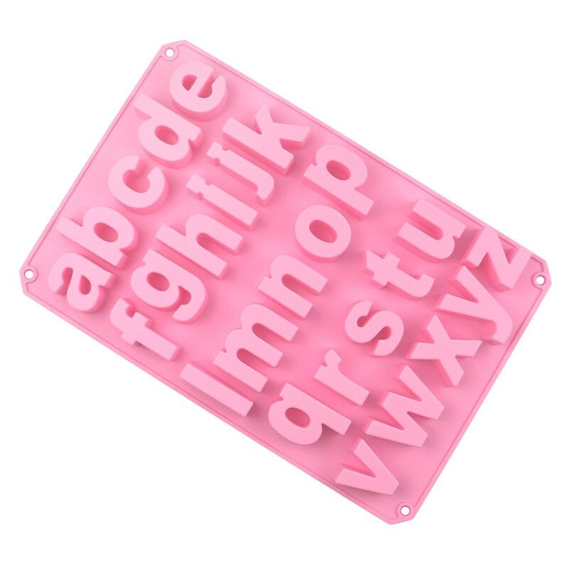 Large Size Lowercase Alphabet Silicone Chocolate Mold