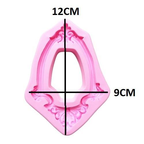 Large Size Mirror Frame Silicone Fondant & Chocolate Mold