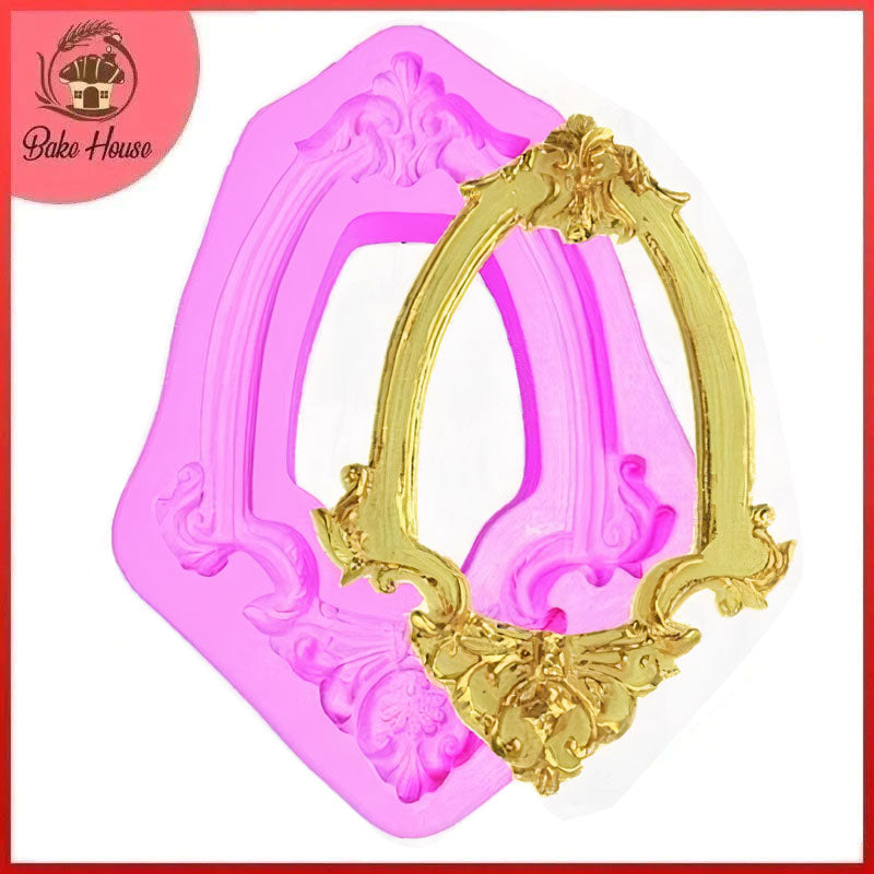 Large Size Mirror Frame Silicone Fondant & Chocolate Mold