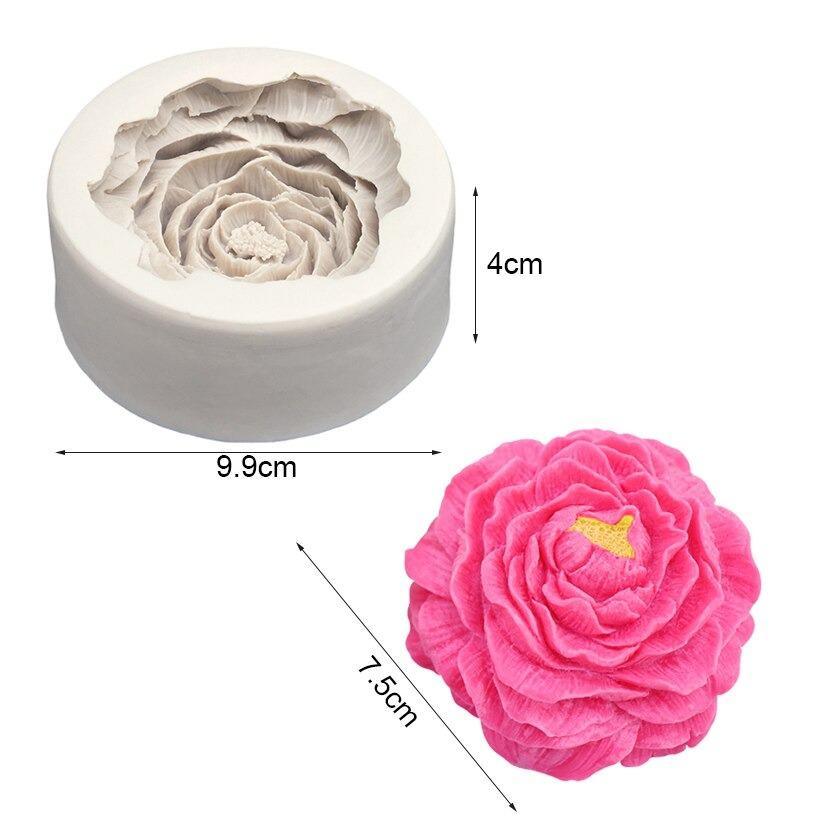 Large Size Rose Flower Silicone Fondant Mold