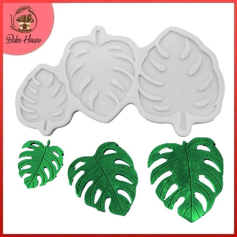 Large Size Tropical Leaves Silicone Fondant Mold 3Pcs