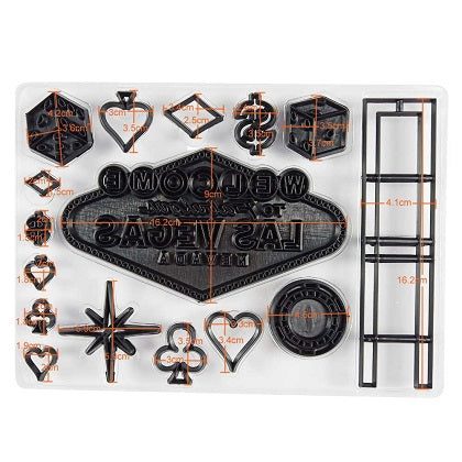 Las Vegas Fondant Cutter Set Plastic