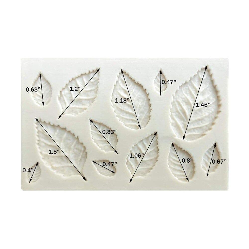 Leaves Silicone Fondant Cake Mold 12 Cavity