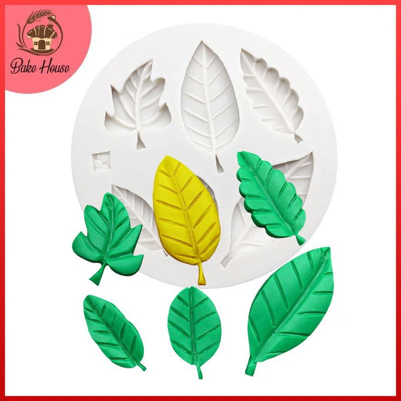 Leaves Silicone Fondant & Chocolate Mold 6 Cavity
