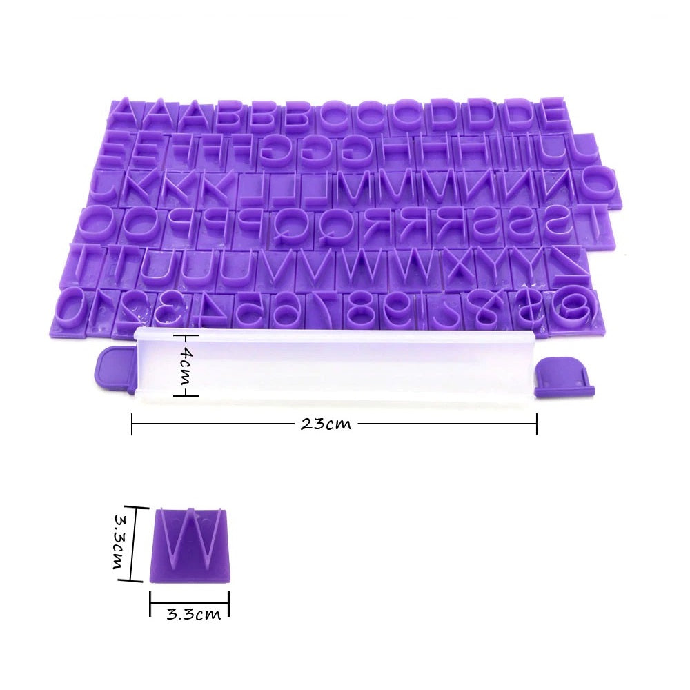 Letter Number Press 88Pcs Set Plastic