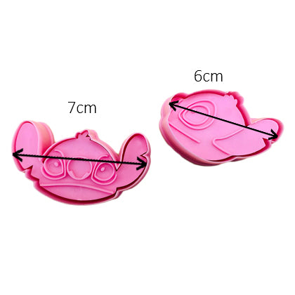 Lilo & Stitch Fondant & Cookie Plunger Cutter 2Pcs Set Plastic