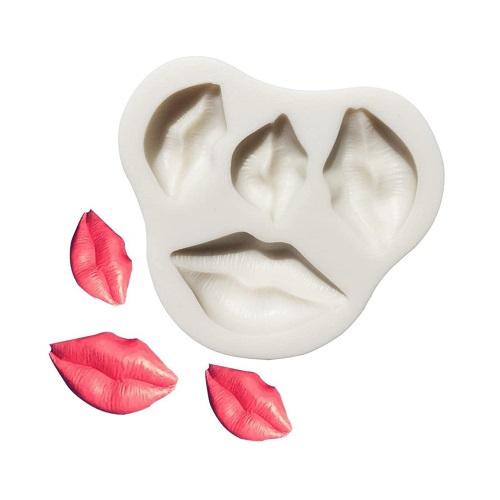 Lips Silicone Fondant & Chocolate Mold 4 Cavity