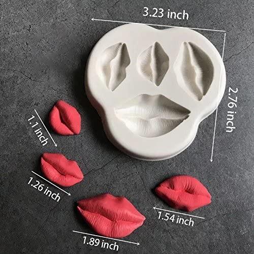 Lips Silicone Fondant & Chocolate Mold 4 Cavity