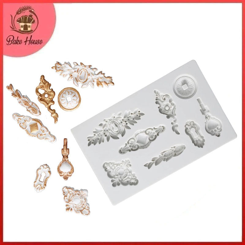 Lock & Key Silicone Fondant & Chocolate Mold Sheet