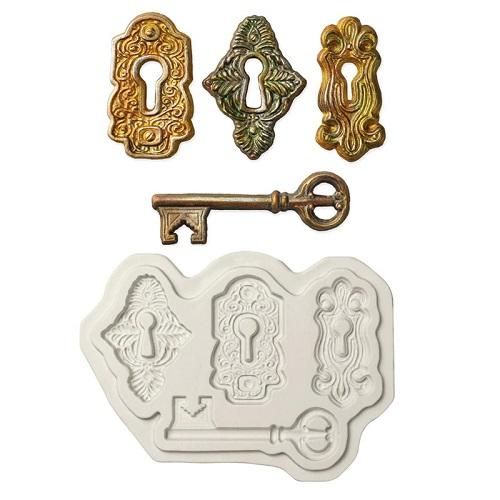 Locks & Key Silicone Fondant & Chocolate Mold
