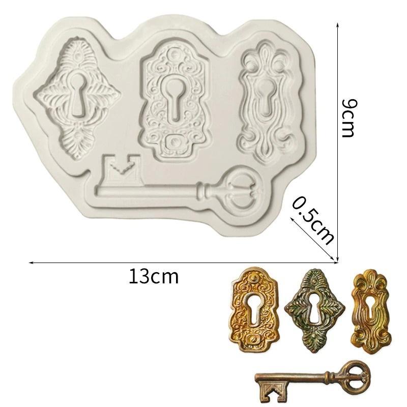 Locks & Key Silicone Fondant & Chocolate Mold