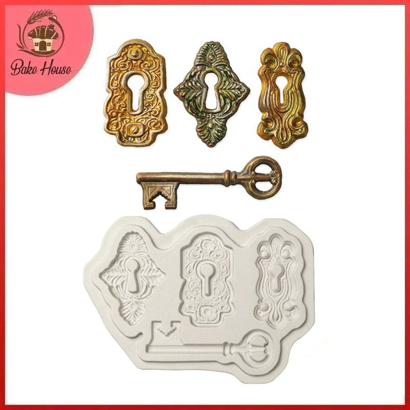 Locks & Key Silicone Fondant & Chocolate Mold