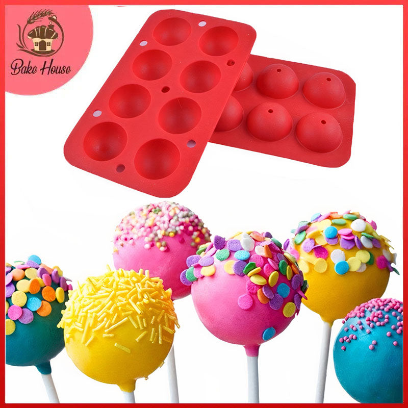 Lollipop Mold Silicone 8 Cavity 2Pcs Set With Sticks